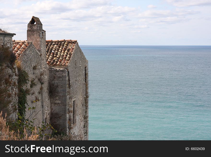 Old house over the sea