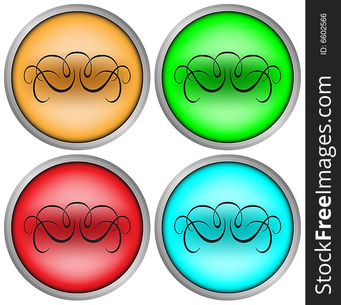 Colorful web 2.0 buttons
