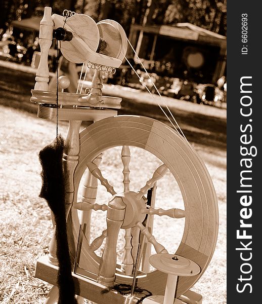 Replica of Vintage Spinning Wheel