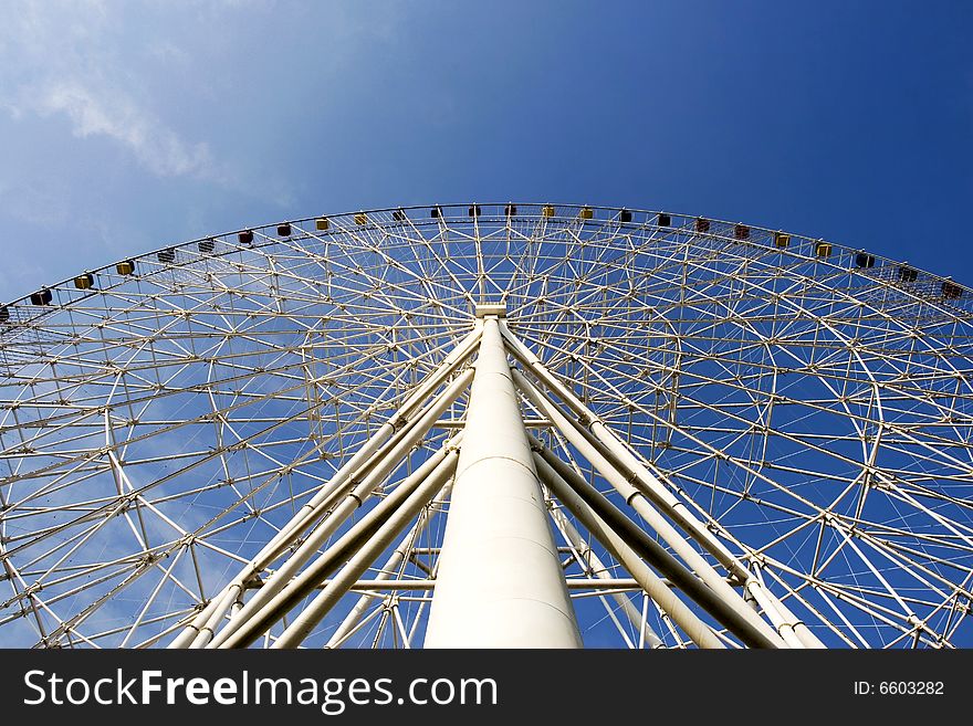 The ferris wheel in a park of china