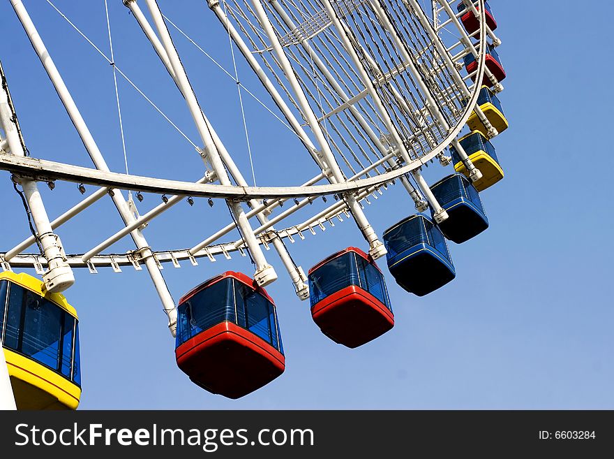 The ferris wheel in a park of china