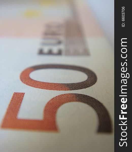 Fifty Euro Note European Currency