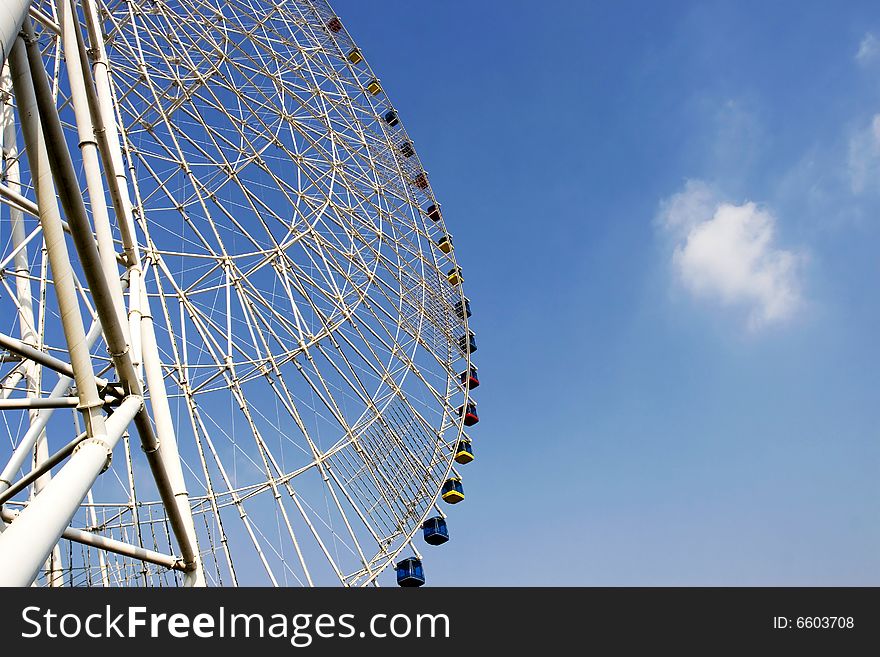 The ferris wheel in a park of china
