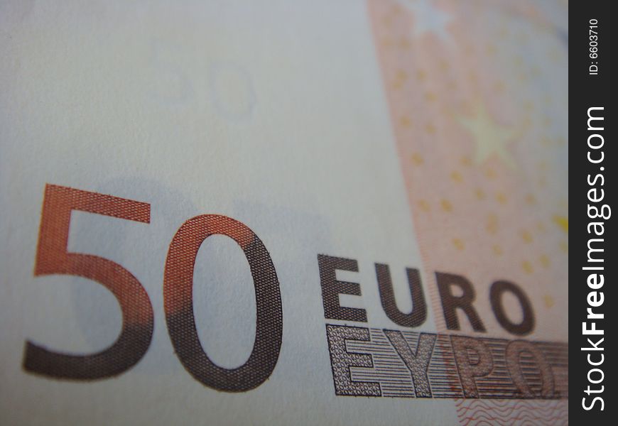 Fifty Euro Note European Currency