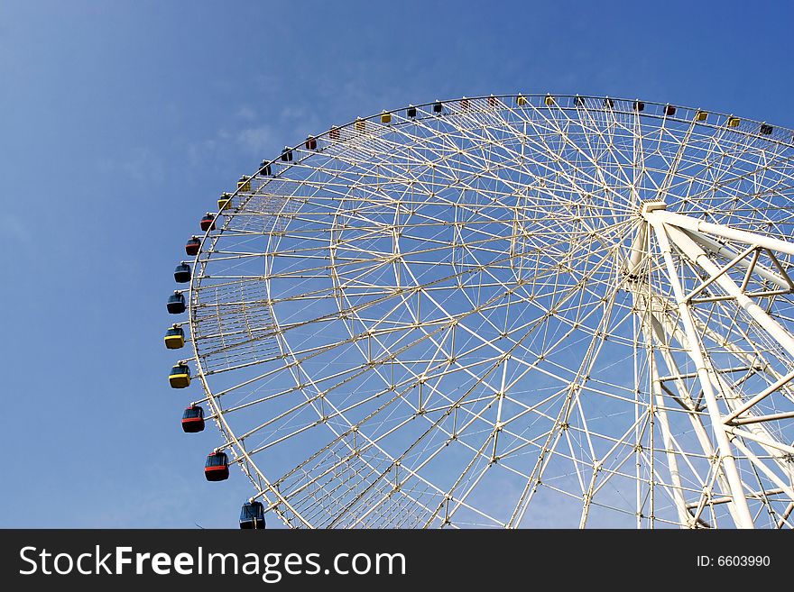 The ferris wheel in a park of china