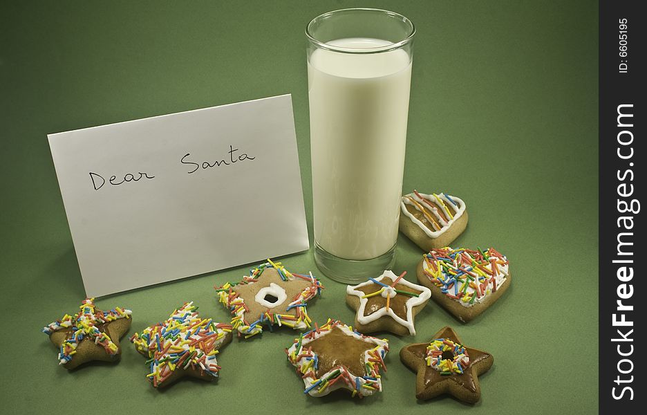 Cookies, milk and a letter to Santa