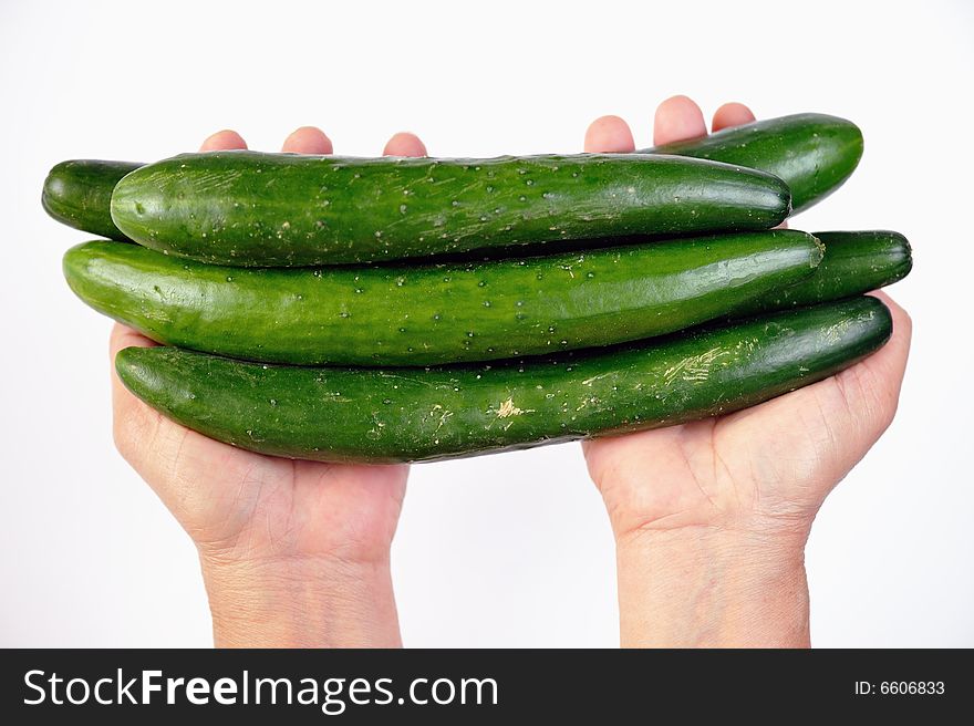 An images of green organic japanese cucumber. An images of green organic japanese cucumber