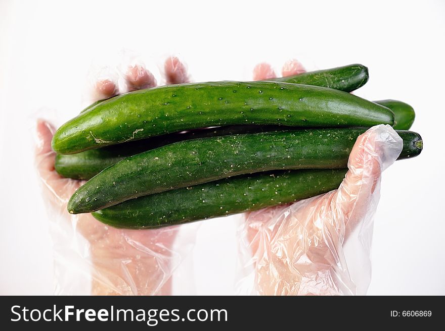 An images of green organic japanese cucumber. An images of green organic japanese cucumber