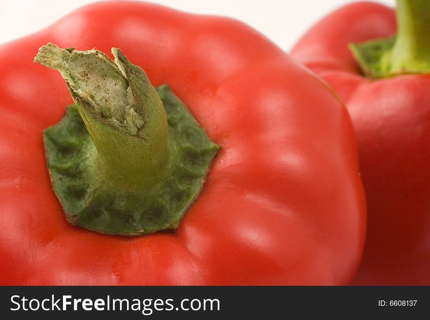 Bell peppers close up with shallow depth of field