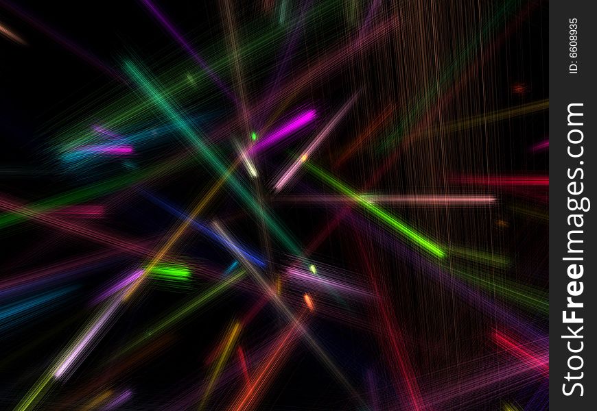 Lots of colorful particles in black background