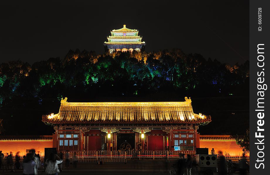 The north gate of Forbidden City of beijing. The north gate of Forbidden City of beijing