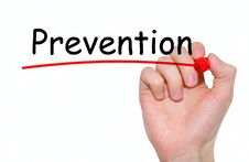Hand Writing Prevention With Red Marker On Transparent Wipe Board Stock Images Hand Writing Prevention With Red Marker On Transparent Wipe Board Stock Images