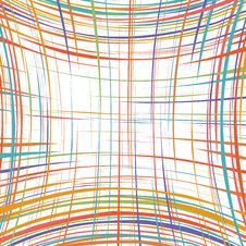 Abstract Rainbow Curved Stripes Color Line Art Vector Background Stock Photography