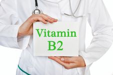 Vitamin B2 Written On A Card In Doctors Hands Royalty Free Stock Photo Vitamin B2 Written On A Card In Doctors Hands Royalty Free Stock Photo