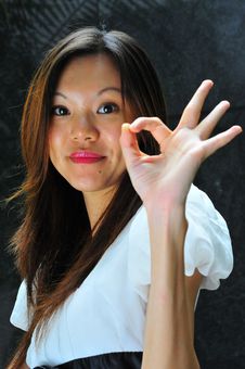 Asian Girl Hand Gesture - 1 Stock Photos Asian Girl Hand Gesture - 1 Stock Photos