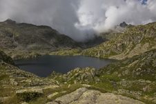 Mountains With Lake And Clouds Stock Image Mountains With Lake And Clouds Stock Image