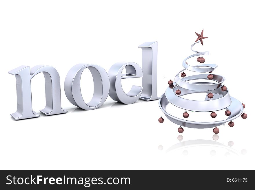 Abstract Christmas background with tree