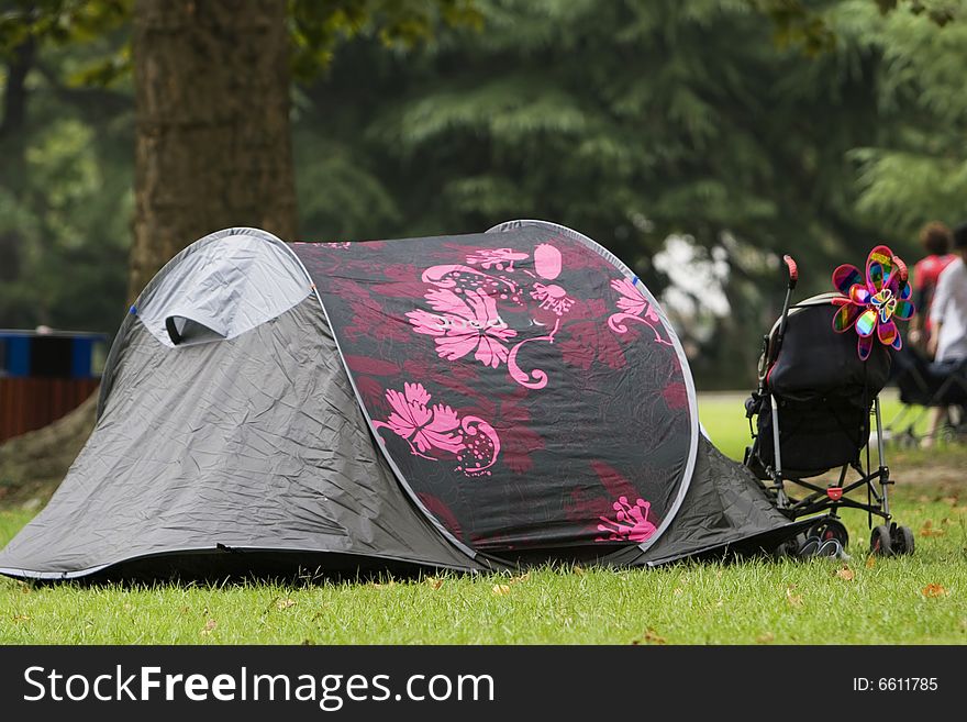 The tent in a park shanghai china