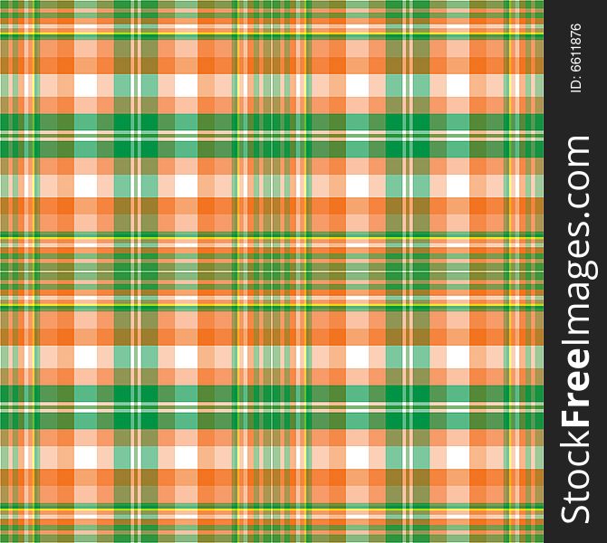 Background illustration of orange and green plaid pattern. Background illustration of orange and green plaid pattern