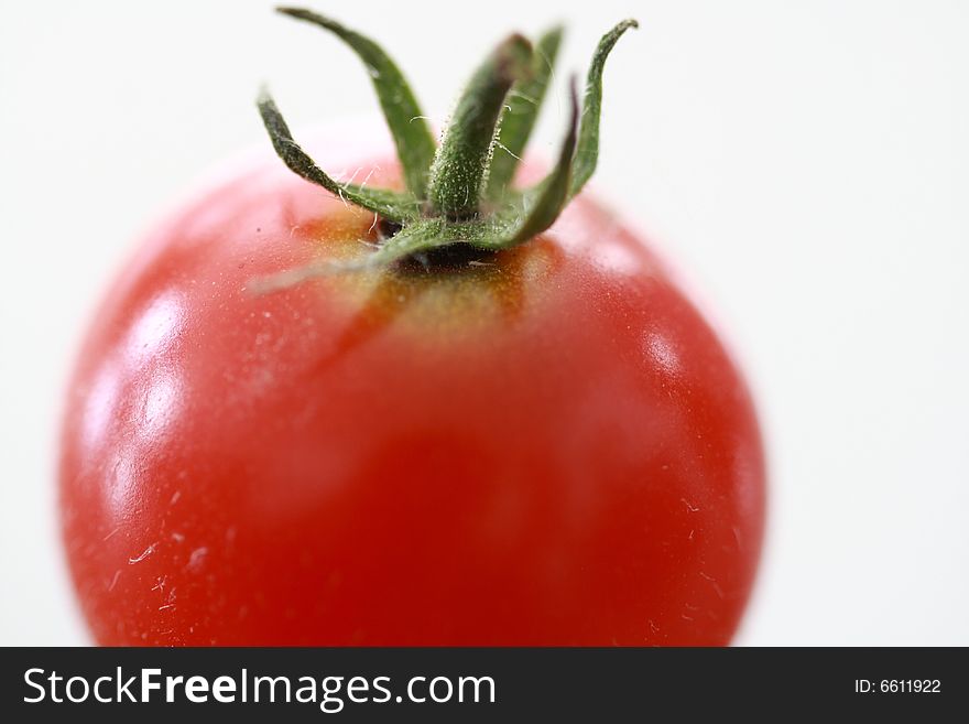 A cherry tomato macro shot