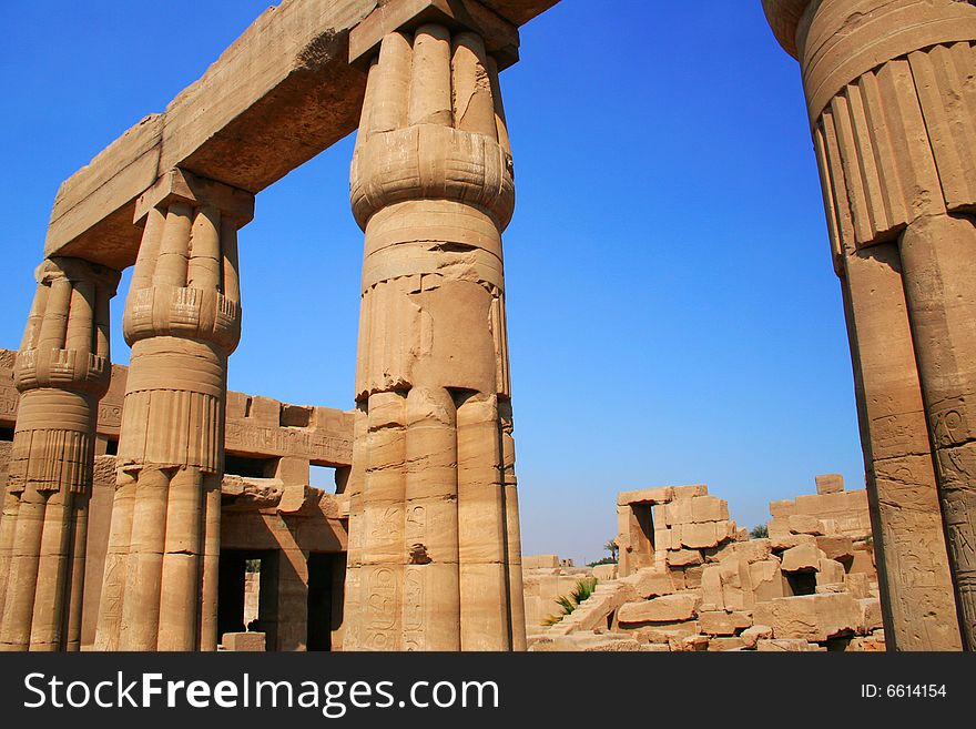 Egyptian Luxor Temple - fabulous touristic place. Egyptian Luxor Temple - fabulous touristic place