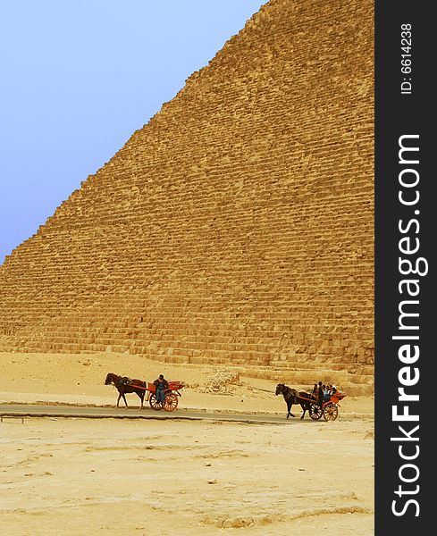 Giza pyramid in close up