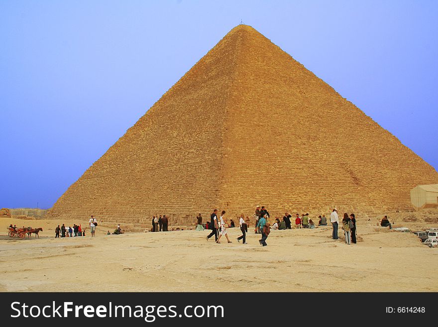 Egyptian pyramid Giza in Cairo - fabulous touristic place. Egyptian pyramid Giza in Cairo - fabulous touristic place