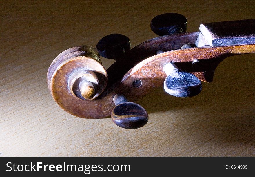 A close-up shot of a violin