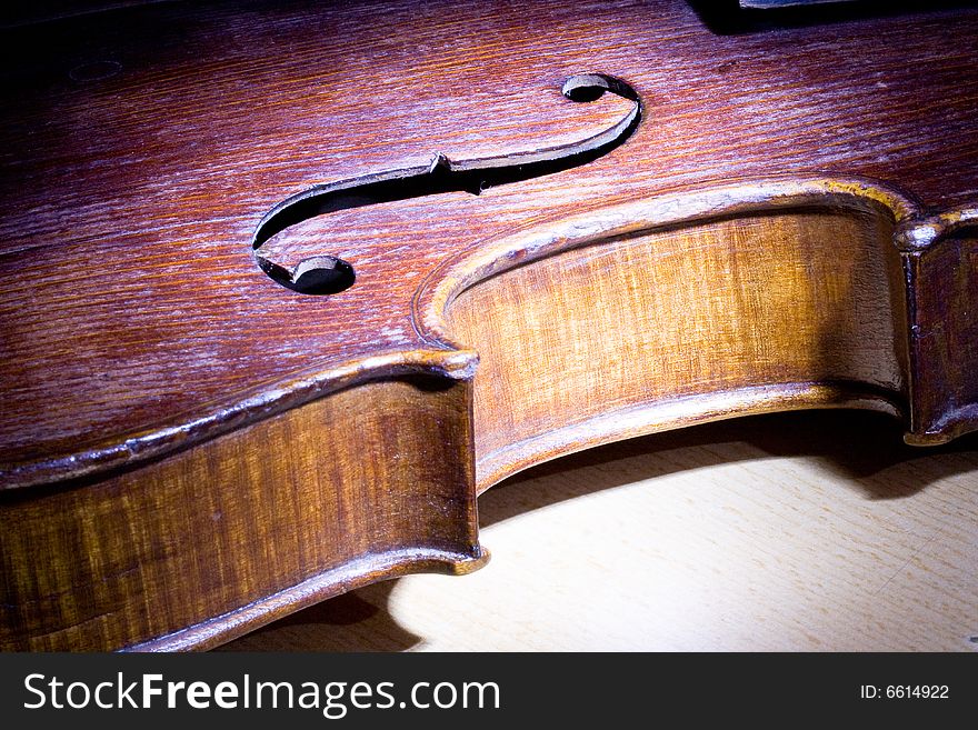 A close-up shot of a violin