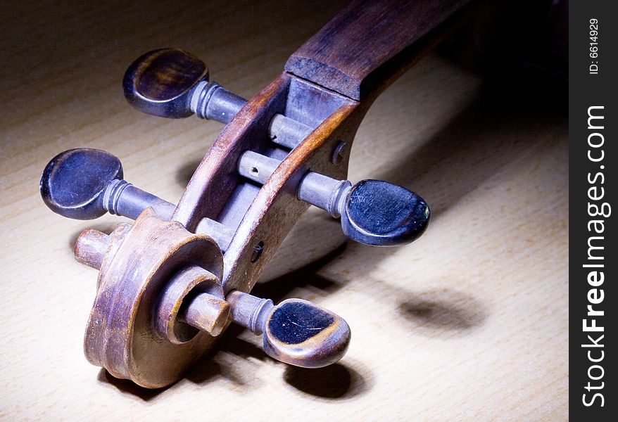 A close-up shot of a violin