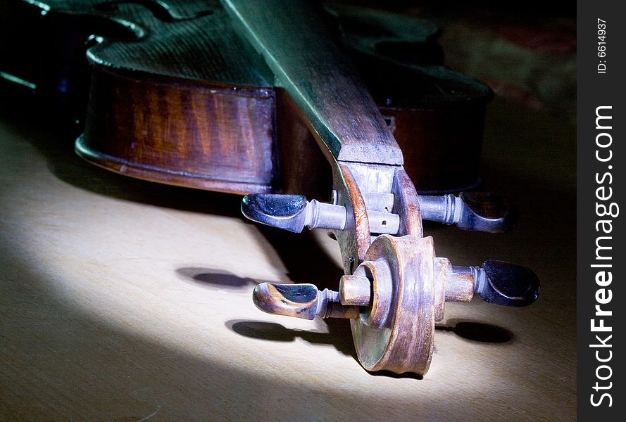 A close-up shot of a violin