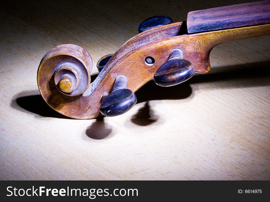 A close-up shot of a violin