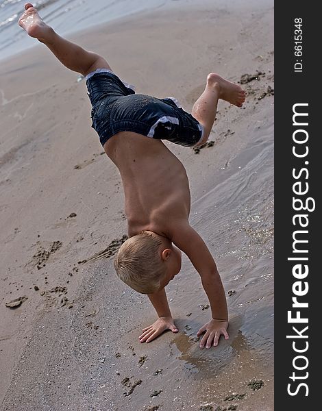 Handstands At The Beach