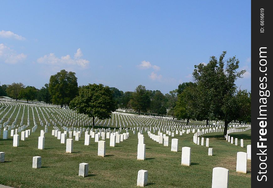 The Nashville National Cemetery has 33,258 internments for soldiers there on the 65.5 acre area.  It is currently in a closed status.  It is very humbling to be there among all of the honored soldiers.