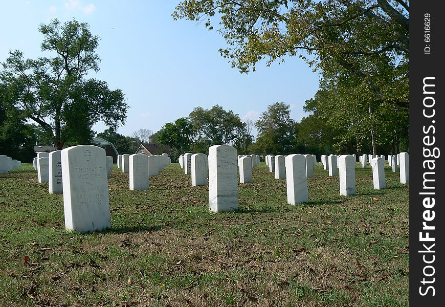 The Nashville National Cemetery has 33,258 internments for soldiers there on the 65.5 acre area.  It is currently in a closed status.  It is very humbling to be there among all of the honored soldiers.