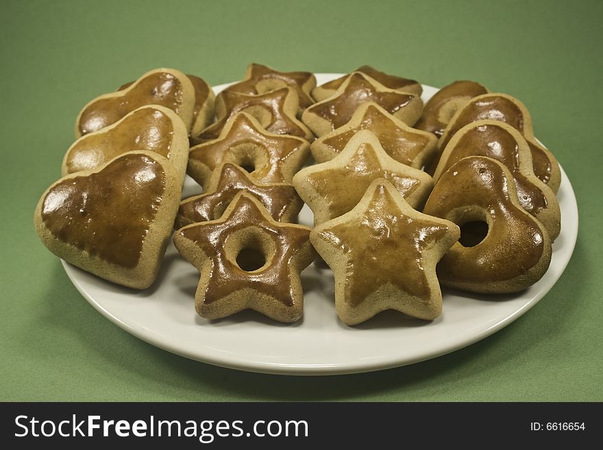 Plate of Christmas cookies