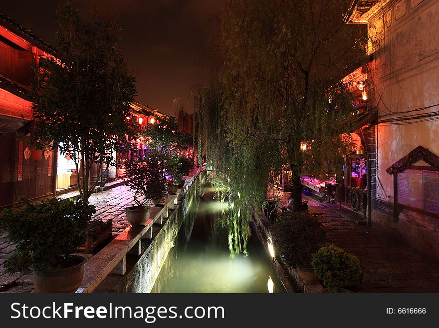 Night view of lijiang