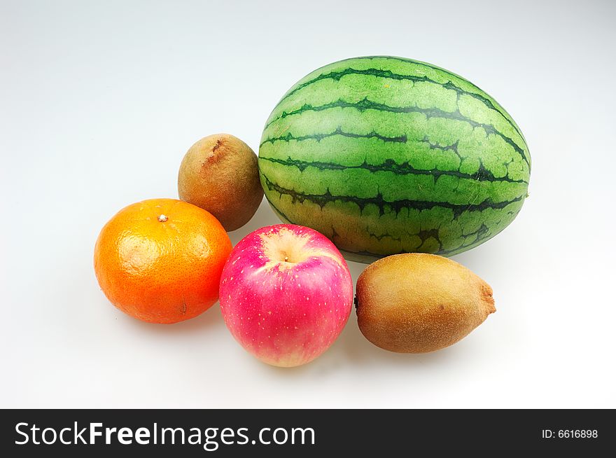 Watermelon with 
fruit on a white background. Watermelon with 
fruit on a white background