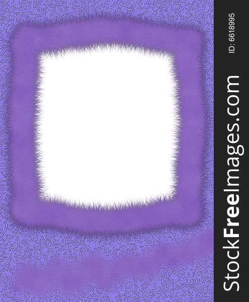 The violet fluffy frame, figured cut