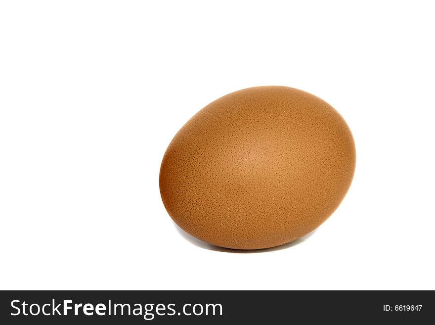 An image of a single egg over white