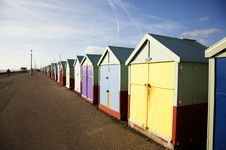 Wooden Beach Huts Royalty Free Stock Image