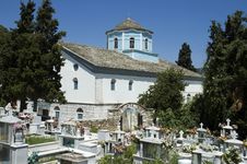 Church With Cemetery Royalty Free Stock Photography Church With Cemetery Royalty Free Stock Photography