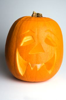 Halloween Pumpkin On White Royalty Free Stock Image