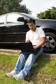 Working Outdoors Stock Photo Working Outdoors Stock Photo