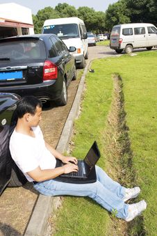 Working Outdoors Royalty Free Stock Images Working Outdoors Royalty Free Stock Images