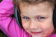 Young Girl Listening To Music Royalty Free Stock Image Young Girl Listening To Music Royalty Free Stock Image