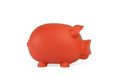 Red Piggy Bank Royalty Free Stock Photo