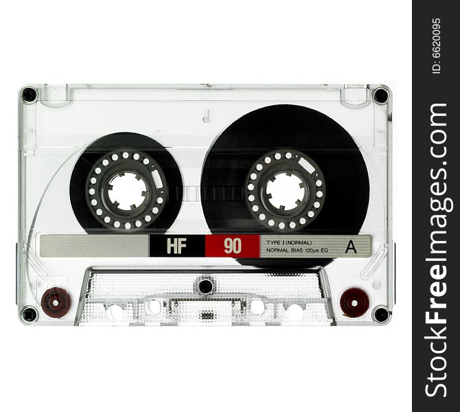 Old Cassette Isolated On White