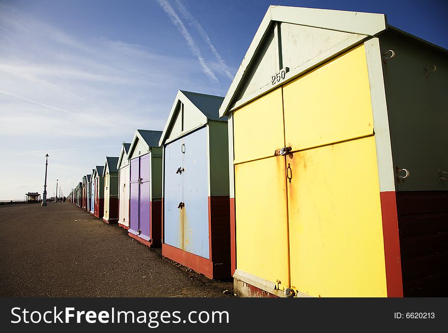 Wooden Beach Huts