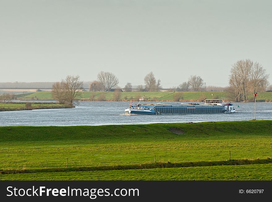 Boat on the river Lek